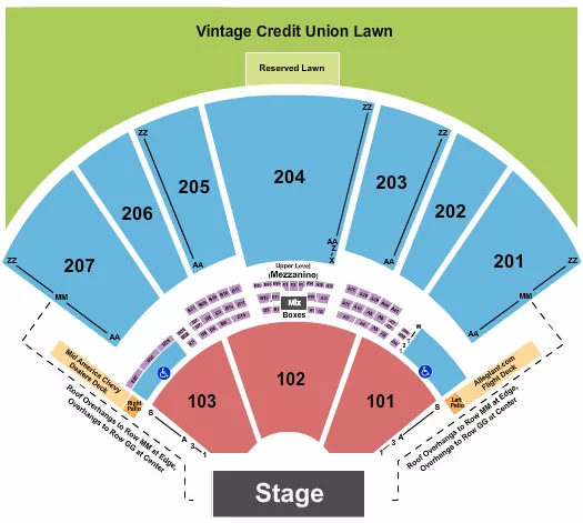 Hollywood Casino Amphitheater Seating Chart